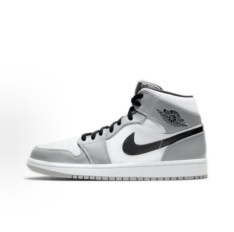 Jordan Air Jordan 1 Mid Aj1 Smoke Grey Mid-Top Basketball Shoes 554724-092 Jordan Air Jordan 1 Mid Aj1 Smoke Grey Mid-Top Basketball Shoes 554724-092