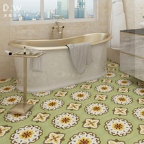  American four-in-one parquet tiles Retro balcony Bathroom Courtyard Floor Kitchen bathroom wall tiles Flower pieces