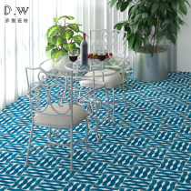  Blue geometric Nordic kitchen courtyard personalized small tiles Bathroom bathroom wall floor tiles 200×200