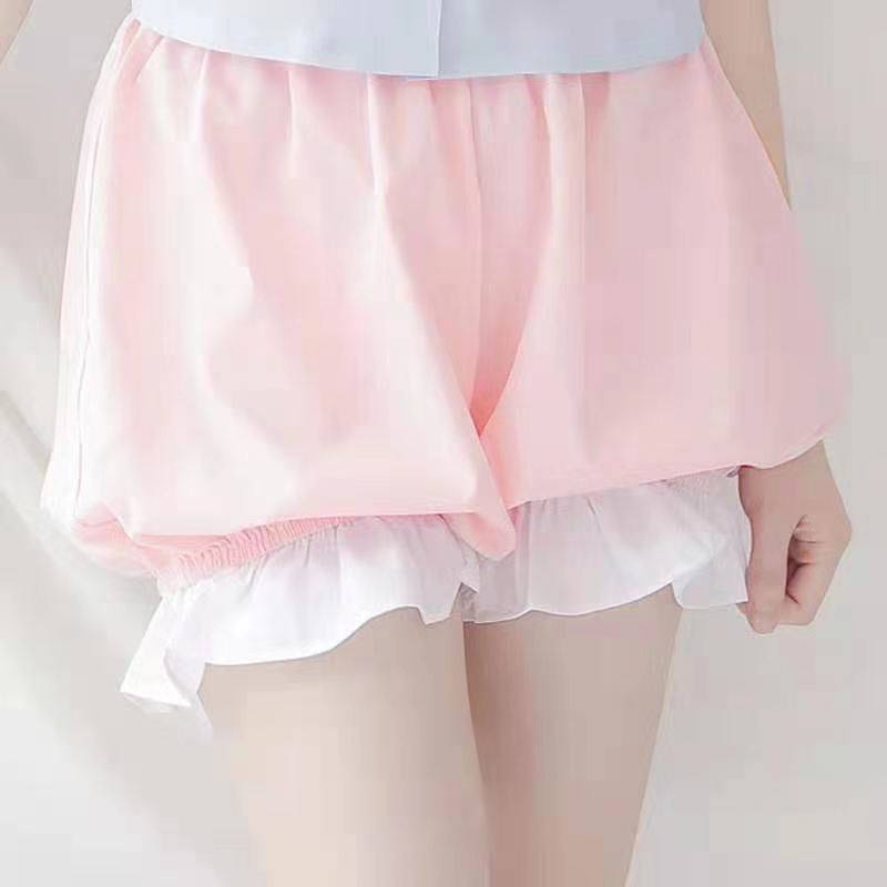 Day Ensemble Cute Tower Anti-Walking Light Ice Cream Inner lap pants Soft girl Pumpkin Safety Pants Cosplay Light Cage Pants