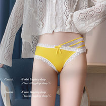  Lace panties feminine charming transparent hot Japanese girls antibacterial crotch Korean briefs low waist girls