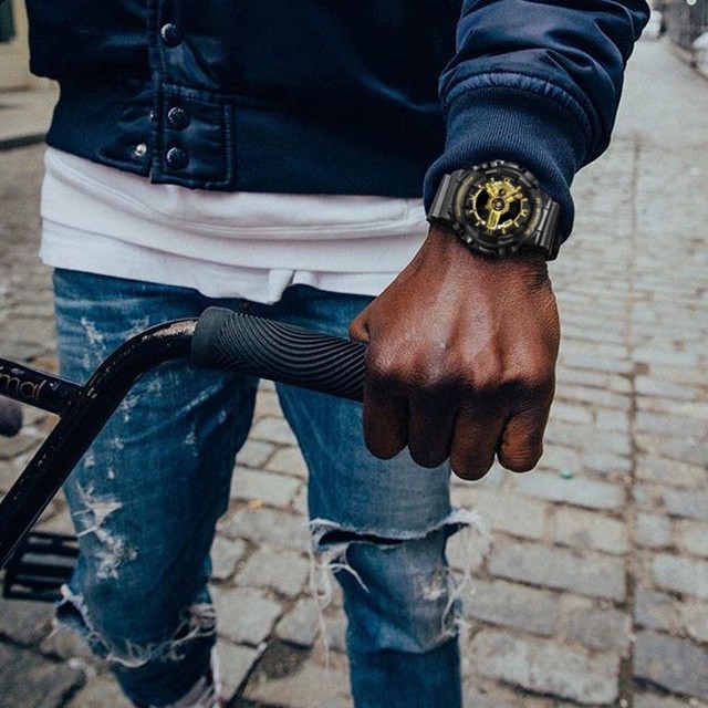 Casio Watch Men's Black Warrior G-Shock Waterproof Sports Couple Watch Ga-110-1A