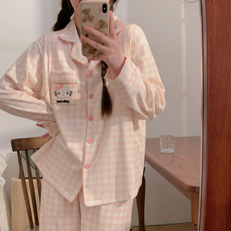 Pure Cotton Postpartum Clothing with Breast Pads, Summer Postpartum Detachable Maternity Pajamas, Spring and Autumn Thin Style, Breastfeeding and Maternity Two-Piece Set