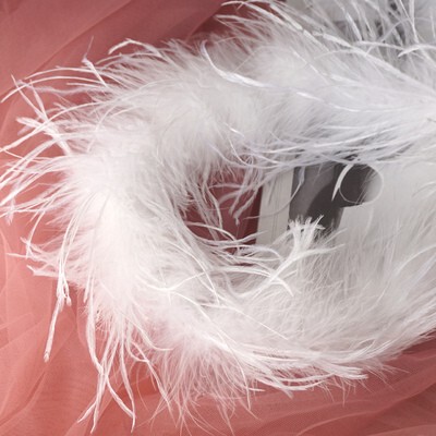 Colorful Ostrich Feathers, Velvet Strips, Clothing Cuff Accessories, Dress Feathers, Feather Strips, Latin Dance Skirt Feathers