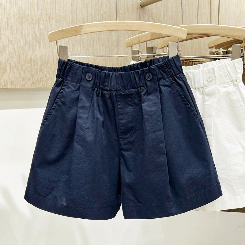Navy Blue Shorts for Women, 2026 Summer New Style, Casual Versatile Wide-Leg Pants, Loose Fit, Slimming, High-Waisted Hot Pants, Trendy Navy Blue Shorts for Women, 2026 Summer New Style, Casual Versatile Wide-Leg Pants, Loose Fit, Slimming, High-Waisted Hot Pants, Trendy