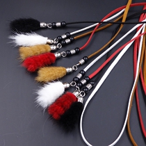 Korean version of the belt Womens fashion dress waist rope Simple and versatile waist accessories Rabbit hair decoration sweater thin waist chain