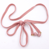 Cotton thread braided fine belt minimalist lady 100 lap dress trendy decorated waist rope student casual pants with waist chain