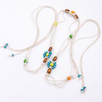 Female bohemian ethnic wind decoration fine belt string beads seashells weave flow su-tie dress Skirt Waist Chain