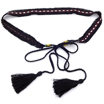 Cotton rope lace tassel waist chain Joker skirt distribution belt