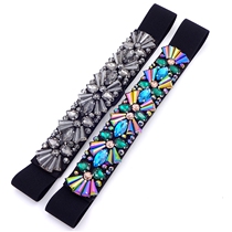Crystal waist seal female decorative dress fashionable Joker elastic waist seal single circle elegant female fine rhinestone waist