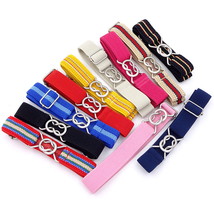 Children's belt belt boys girls elastic elastic pants belt kindergarten elementary school students military training pants belt