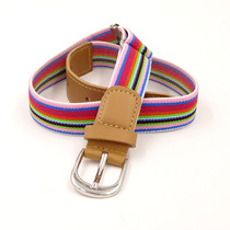 New childrens belt multi-color boys and girls primary school students military training small belt cartoon children elastic pants