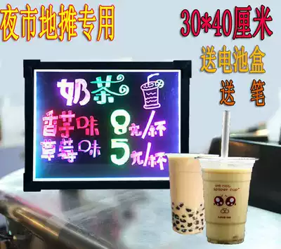 Billboard display handwritten luminous characters signboard light box vertical LED stalls night market fluorescent small blackboard