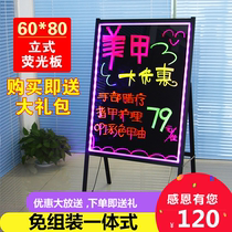 Free of mounting bracket led handwriting fluorescent plate 62 * 110 Electronic luminous blackboard plug-in electric billboard flash screen