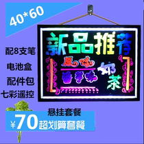 Luminous small blackboard fluorescent plate Advertising plate Suspended Led Version Electronic Fluorescent Screen Handwriting Blackboard Billboard