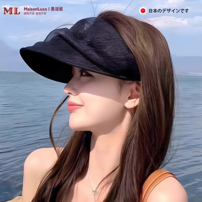 Organza Physical Sun Protection Hat for Women 2025 New Uv Protection Summer Hat Hair Clip Style Sunshade Visor Hat Organza Physical Sun Protection Hat for Women 2025 New Uv Protection Summer Hat Hair Clip Style Sunshade Visor Hat