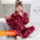 Bộ đồ ngủ của phụ nữ mùa đông dày ba lớp Bộ đồ ngủ bằng vải flannel nhung nhung có thể mặc bên ngoài bộ đồ ngủ mùa đông ấm áp bộ pijama