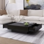 Bàn cà phê ngắn tùy chỉnh hiện đại tối giản nội thất bằng gỗ Bắc Âu căn hộ nhỏ phòng khách TV tủ lưu trữ gỗ sồi đen - Bàn trà bàn trà decor