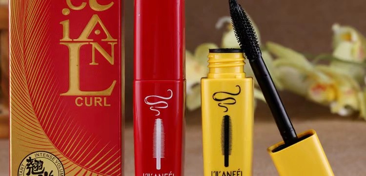 Lilan mascara công suất lớn uốn dày không thấm nước dài 10ML chất béo màu vàng trẻ em Châu Âu và Hoa Kỳ đầu cọ lớn - Kem Mascara / Revitalash