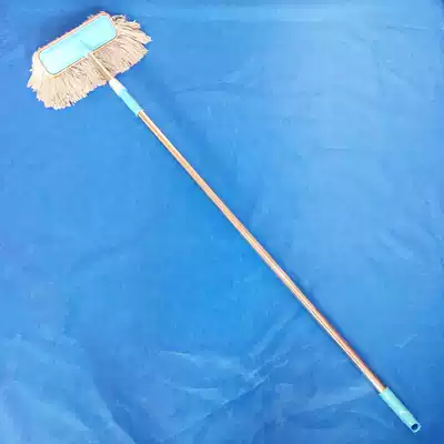 Bus bus truck long handle cotton thread wash brush lengthy stainless steel telescopic rod wash mop cleaning tool