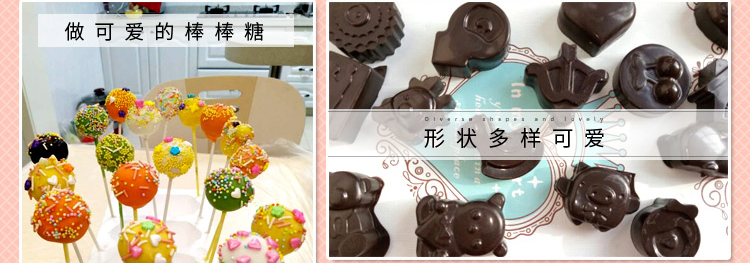 Sáng tạo phim hoạt hình silicone tự làm đá khối sorbet khuôn pudding thạch tự làm sô cô la thủ công xà phòng kem khuôn khuôn bánh flan