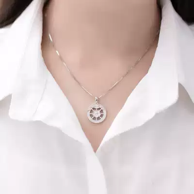 Rongchang silver jewelry sterling silver necklace niche design sense choker light luxury simple fresh fashion high quality pendant