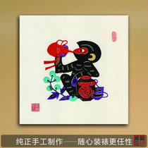 Cut Paper Work Workshop Ulxian Cut Paper Painting Hollowed-out Pure Hand Cut Paper Living Room Decoration Painting Folk Art Gift