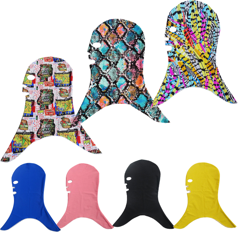 Elastic swimming cap male and female sunscreen floating undercap mask surfing speed dry jellyhooded face kini UPF50 