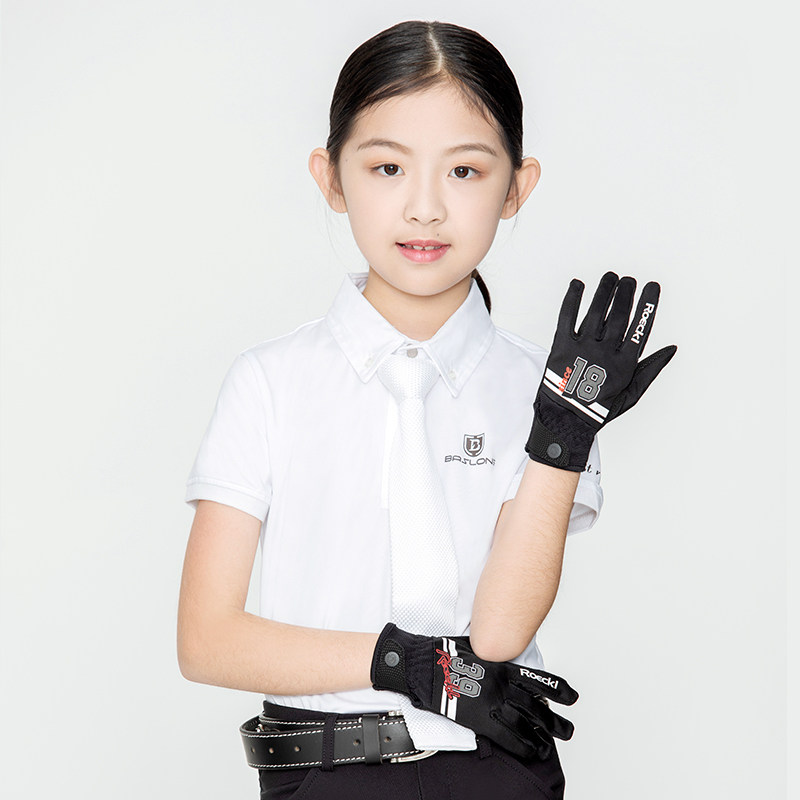 German Roeckl Children's Equestrian Gloves Riding Equestrian Obstacle Gloves Breathable Comfortable Wear Resistant Boys and Girls