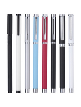 Chenguang stationery metal gel pen office frosted water pen business meeting Signature Pen walking ball pen black 0 5 metal color pole neutral pen