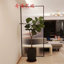 Ultra-white Changhong glass size wick silver corrugated art glass extremely narrow frame screen entrance shower room partition