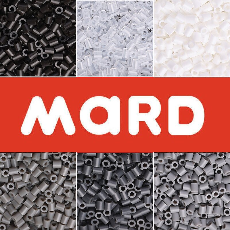 Mard Bagged Fusion Beads Refill Pack Handmade DIY Material Kit Black White 2.6mm Girls' Toy Mard Bagged Fusion Beads Refill Pack Handmade DIY Material Kit Black White 2.6mm Girls' Toy