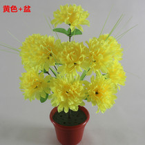 12-head Dragon Claw chrysanthemum simulation Qingming sacrificial cemetery sweeping the ground floor decoration fake silk flower arrangement daisy flower arrangement