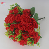 36 Head Emulated Rose Bouquet Wedding Celebration with fake floral bouquet Decorative Table Pendulum to emulate floral wedding floral