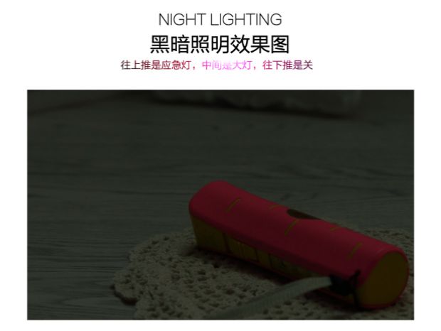Đèn LED nhỏ chói lóa với đèn bàn sạc hộ gia đình mini khẩn cấp đèn ngoài trời đèn pin t6
