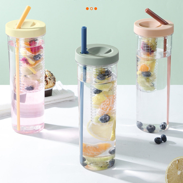 IKEA's same Uprada water cup large-capacity male and female net red high-value filter cup with straw