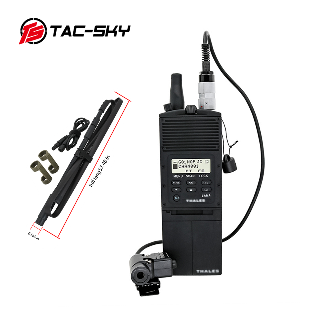 TAC-SKY AN PRC148 radio model tactical intercom hand table folding antenna 6 pin U94PTT