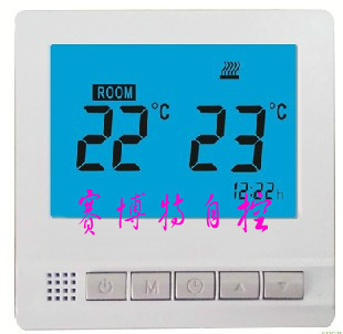 Water floor heating LCD thermostat floor heating dual display temperature controller weekly programming four periods temperature control switch