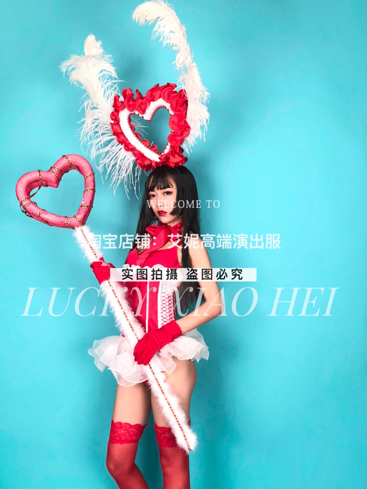 TT high-end nightclub bar singer djds dance team gogo valentine's day love cane suit costume
