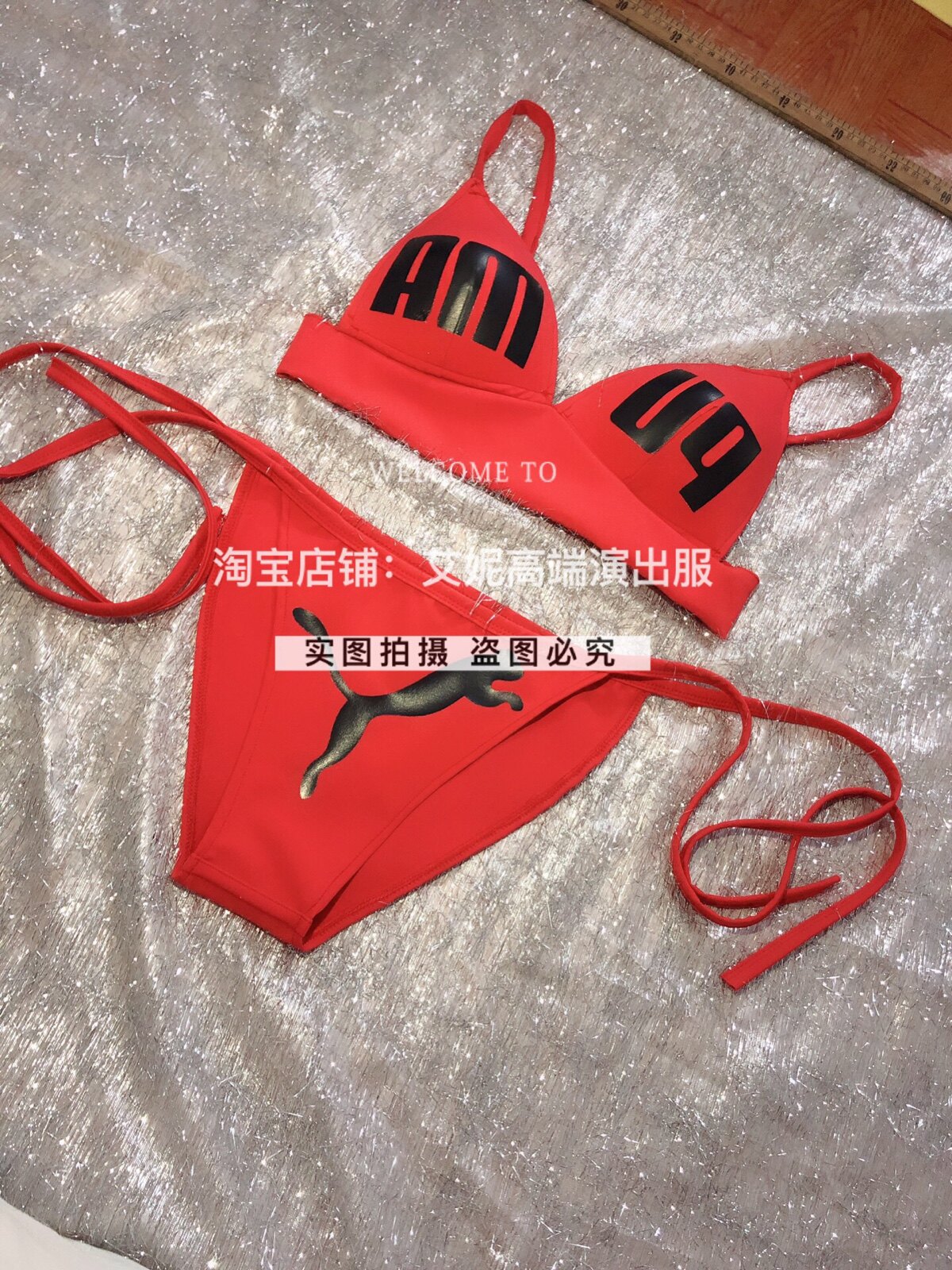 TT high-end nightclub bar singer djds dance team gogo alphabet bikini two-piece costume