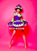 TT high-end nightclub bar singer djds dance team gogo six one purple mushroom one-piece tutu costumes