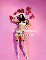 TT high-end nightclub bar singer djds dance team gogo Valentines Day love backboard bikini costumes