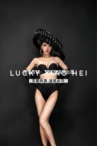 TT high-end nightclub bar singer djds dance team gogo retro sexy black tassel suit costumes