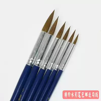 Van Gogh art horse hair Wolf round head watercolor Pen National brush watercolor pen 6-set pointed soft hair watercolor pen