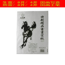 Raw Xuan paper 4 open 8 open cooked rice paper Childrens calligraphy 4K8k Half raw cooked rice paper China painting Painting practice Xuan paper