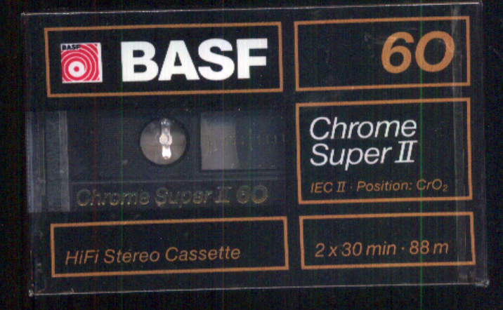 BASF chrome super2 60 collection grade chrome with second class blank with card with hair burning grade tapes
