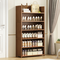 Shoe rack storage artifact simple door multi-layer solid wood dust-proof household shoe rack economical dormitory storage rack shoe cabinet