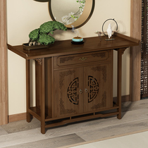 New Chinese table solid wood porch table modern simple wall door Hall Cabinet case Case Collection tea cabinet end view flower table