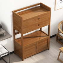 Coffee table simple small tea table home living room tea set sideboard mobile tea table sofa side few with drawer tea cart