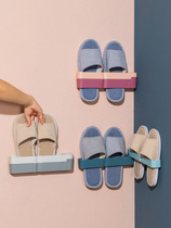 Creative home dormitory non-perforated wall drag shoe rack wall hanging toilet toilet toilet slippers drain storage rack artifact